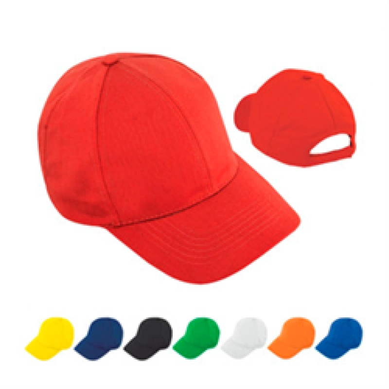Gorra Surinam, en tela drill con boton forrado y 6 costuras en la visera