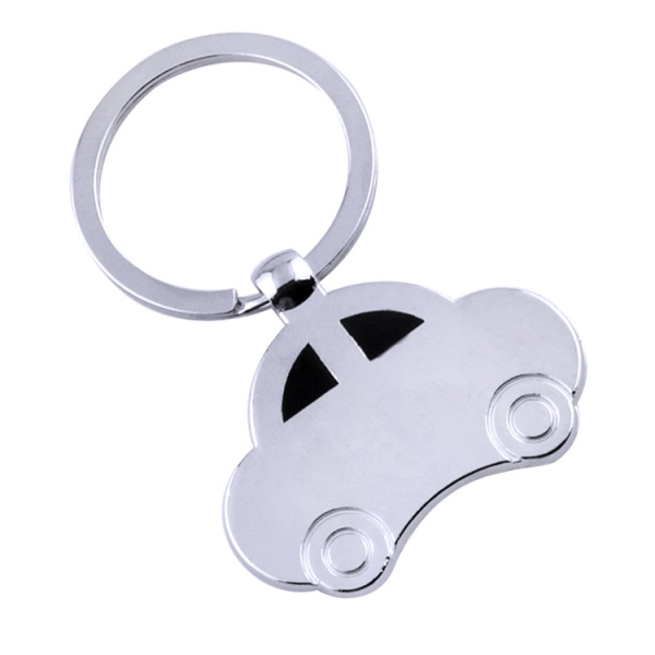 Llavero Metalico en forma de Carro, 4.1 x 6.3 cmts