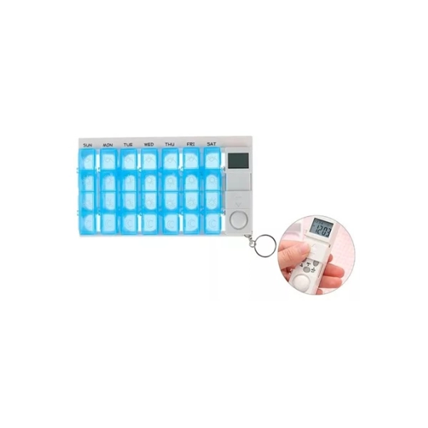 Dispensador de Pastillas con Timer, en PP, tamaño 11.5 x 20 cmts,