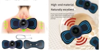 Masajeador Cervical,  en ABS + PP, con  8 modalidades, recargable con USB