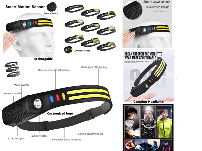 Lampara Para la Cabeza para Camping