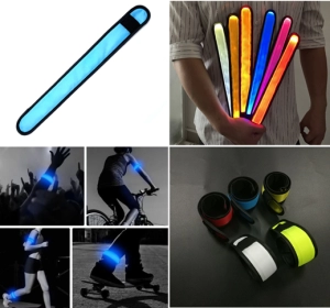 Manilla o Brazalete Reflectivo con luz LED, de 36 x 4 cmts
