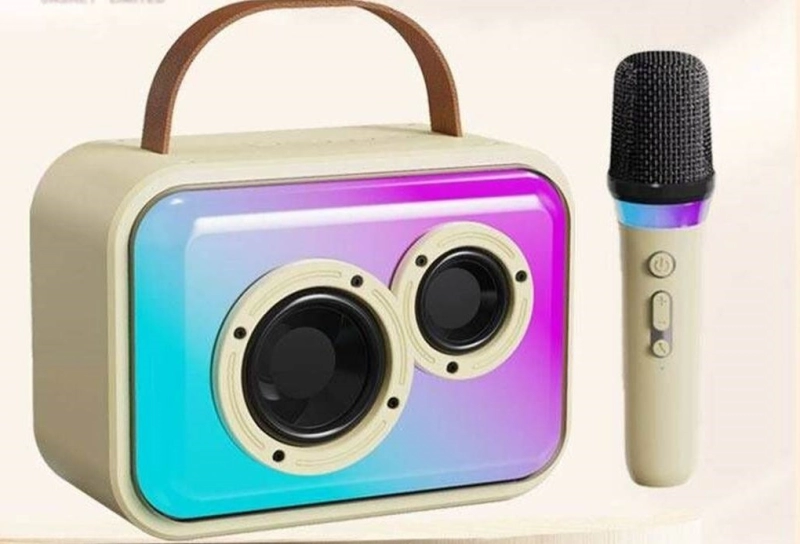 Parlante Inalambrico con Microfono, en ABS, 17.5 x 15 x 22 cmts