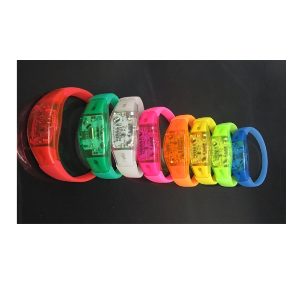Manilla o Brazalete LED elaborado en Silicona + ABS, sin Control de Voz