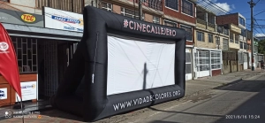 Dummy Inflable Estatico Telon Pantalla Cine Callejero