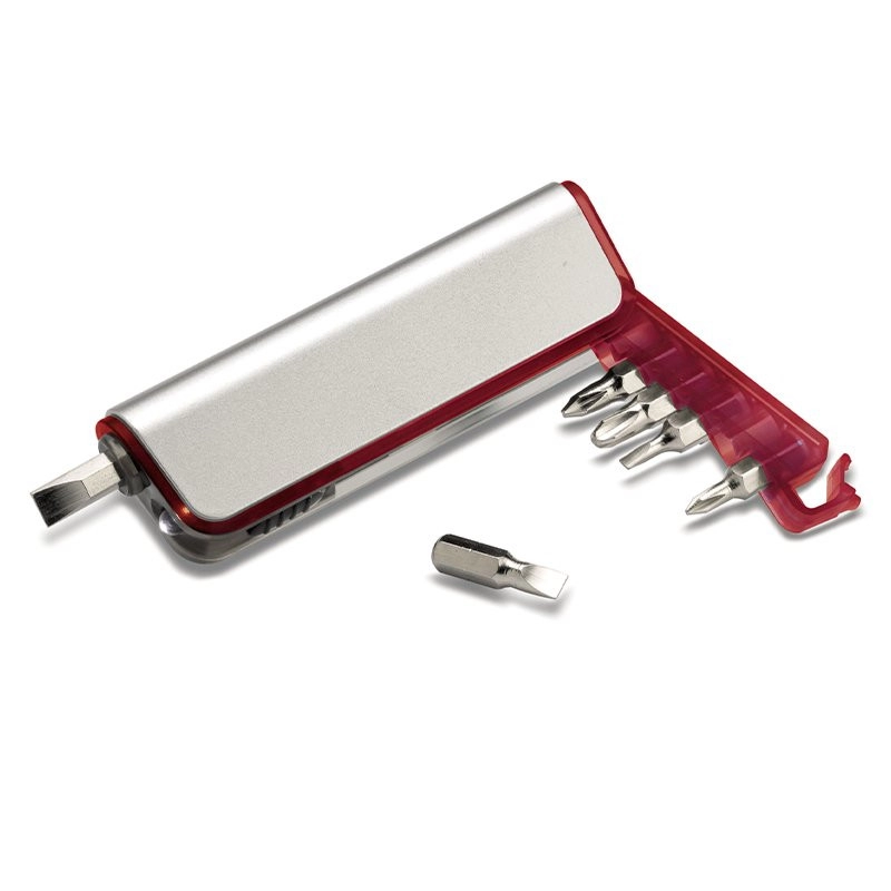 Herramientero Largo, set de 6 destornilladores con linterna LED, 10 x 3.2 x 1.7 cmts