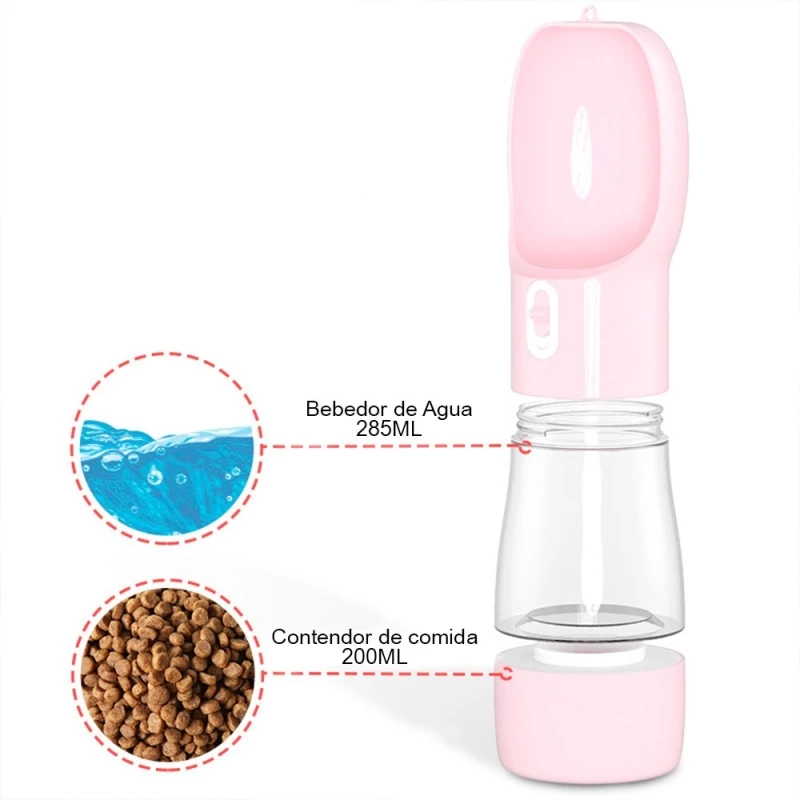 Bebedor Ringo, de 250 ml, para mascotas, de 26.3 x 6.8 cmts