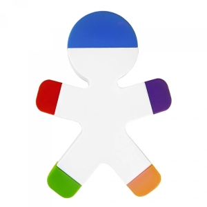 Set Resaltador x 5 colores en forma humana, 13 x 9.4 cmts