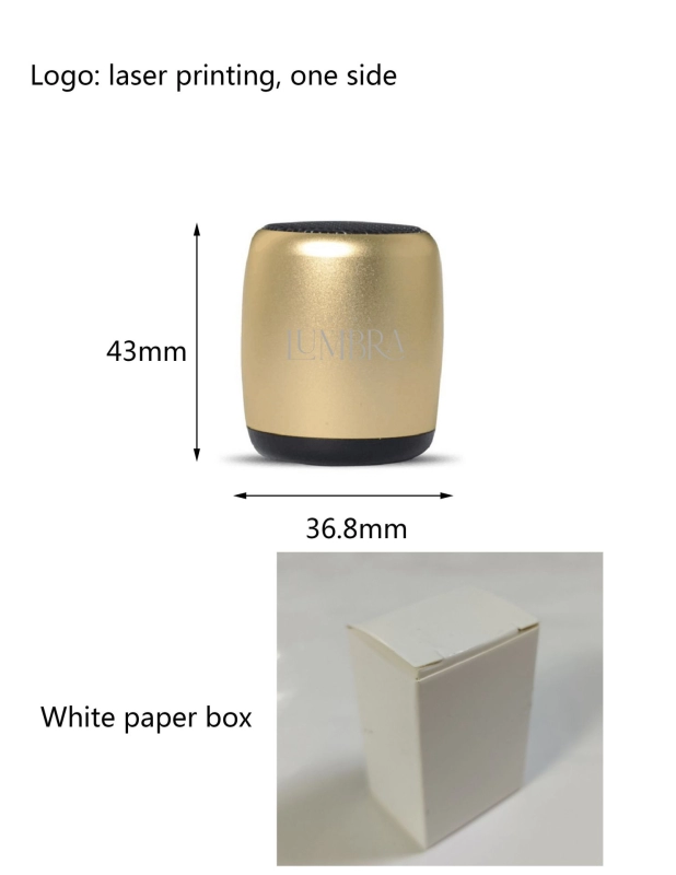 Parlante Bluetooth 3.0 Mini, metalico, 37 x 43 mm, peso 50 gramos