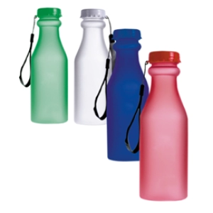 Botella Milk, plástica, tapa retro, 550 ml., 21 x 6.5 cmts de diametro