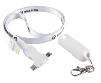 Cinta Lanyard con Conectores 3 en 1 y llavero, de 90 x 1.25 cmts