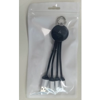 Multicable Cargador x 3, con logo en LED, 16 cmts de largo