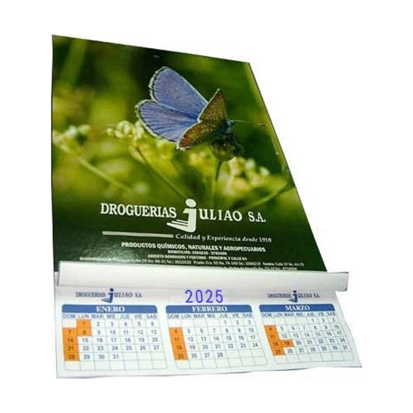 Calendario de Pared, 18.7 x 7.5 cmts
