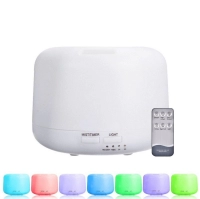 Difusor de Aromas para Aromaterapia, 500 ml, con luz LED, 12.5 x 16.8 cmts