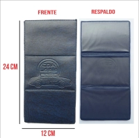 Portadocumentos de 3 cuerpos, para Soat del Carro, tamaño 24 x 12 cmts