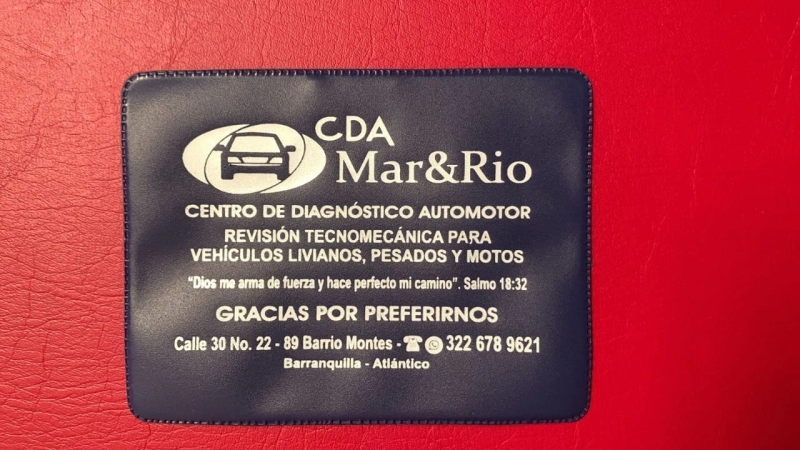 Portadocumentos Sencillo de 1 bolsillo para Soat del Carro, tamaño 11 x 8.5 cmts