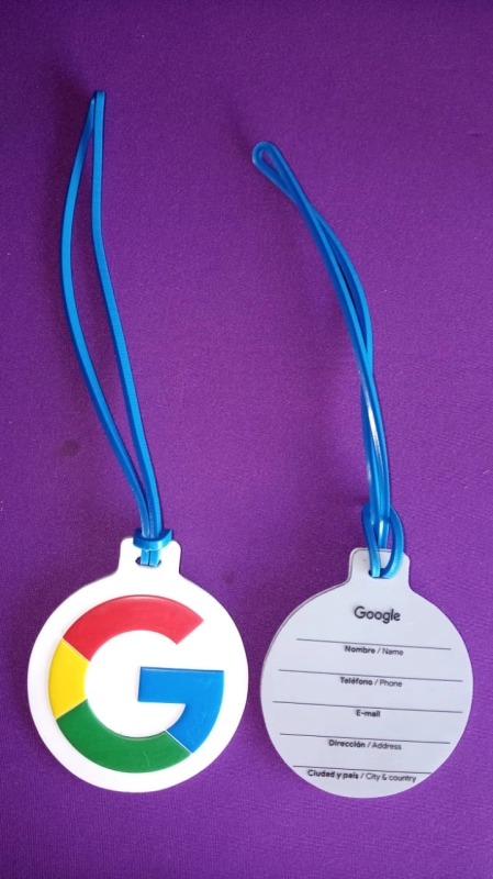 Identificador de Maletas microinyectado Redondo, alto relieve, Redondo, 7.5 cmts