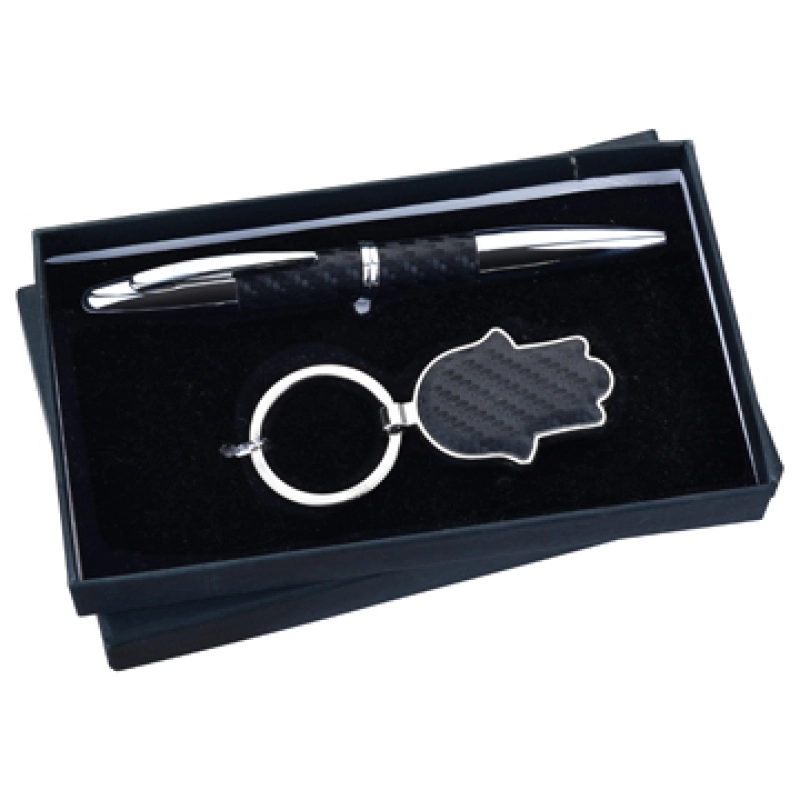 Set de Regalo en Caja con Llavero y Boligrafo