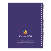 Cuaderno Argollado Pasta Dura, tamaño 23 x 25 cmts