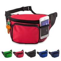 Canguro Uruguay, 3 compartimientos y 2 bolsillos laterales, 20 x 33 cmts