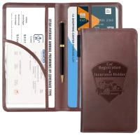 Portadocumentos Shangai en cuerina, con porta esfero, 26 x 23 cmts