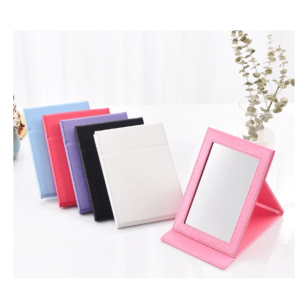 Espejo Plegable en imitacion Cuero, de 11 X 15 cmts