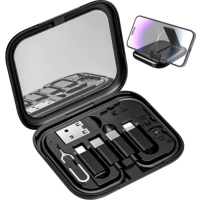 Multiconector 7 en 1, en estuche para guardar en ABS, 8 x 7 x 1 cmts