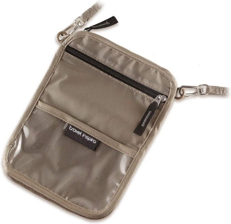 Portadocumentos Nautilus en lona, con multiples bolsillos, 19.2 x 13.5 x 2 cmts