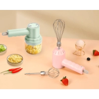 2 en 1, Picador Electronico de Ajo y Batidor de Huevos, 250 ml, USB recargable
