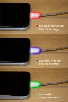 Cable Cargador para Celular x 2, con llavero, tamaño 26.5 cmts