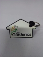 Llavero Microinyectado en forma de Casa, 6 x 4 cmts