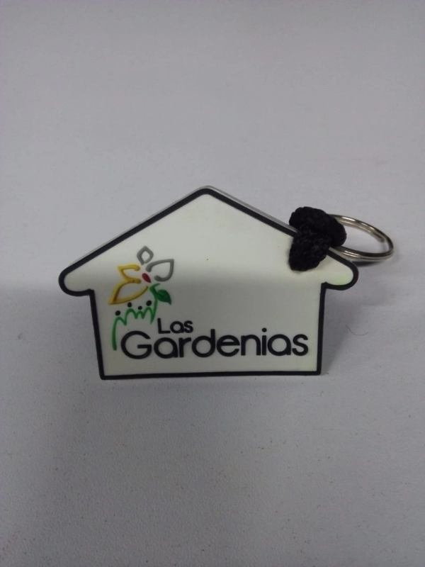 Llavero Microinyectado en forma de Casa, 6 x 4 cmts