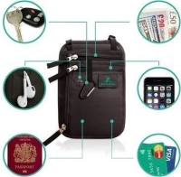 Portadocumentos Nigeria, en lona, con multiples bolsillos, 19 x 14.1 x 1 cmt