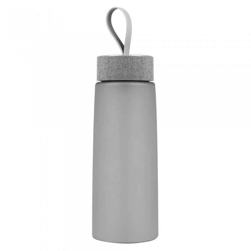 Botella Wata, en plastico doble pared, tapa en trigo, 550 ml., 18 x 6.5 cmts