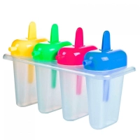 Molde plastico para 4 Paletas, 16 x 11 cmts