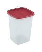 Recipiente Multiusos 0.5 Litro, con tapa, 12.4 x 9.2 x 9.2 cmts, en PP