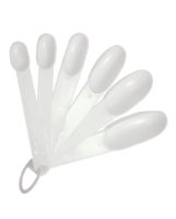 Cucharas Dosificadoras x 6 unds, largo 12.5 x 2.7 cmts, en Poliestireno