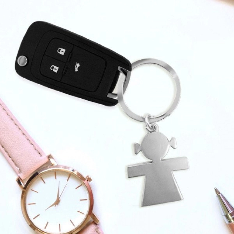 LLavero Gretel, metalico, 3.5 x 2.5 cmts