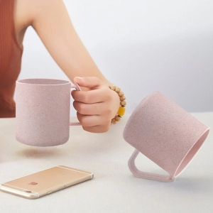 Mug Earth, en paja de trigo biodegradable, 400 ml., 10 x 8 cmts