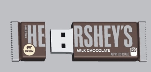 Memoria USB en PVC 2D diseño Chocolatina
