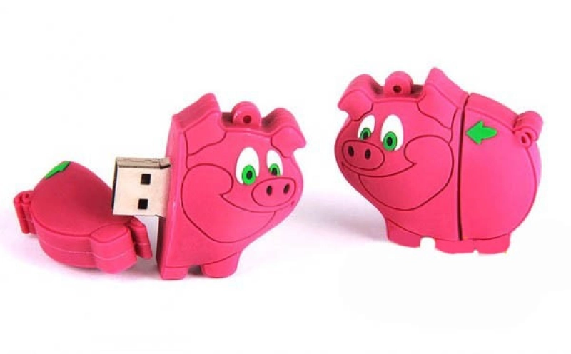 Memoria USB en PVC 2D diseño Cerdito