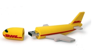 Memoria USB en PVC 3D diseño Avion de DHL