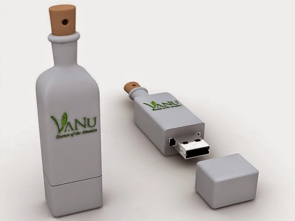 Memoria USB en PVC 2D diseño Botella de Licor