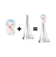 Cable Multiconector x 3 en PVC 3D en diseño personalizado que se solicite