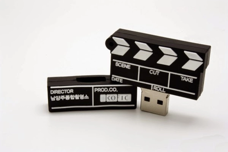 Memoria USB en PVC 2D diseño Claqueta de Cine