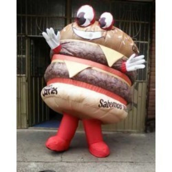 Dummy Inflable Caminante Hamburguesa