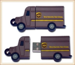 Memoria USB en PVC 2D diseño Camion Transporte de Valores