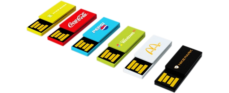 Memoria USB plastica en forma de Clip