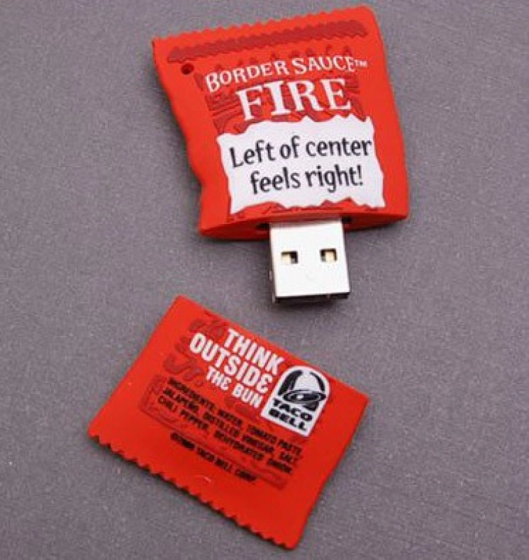 Memoria USB en PVC 2D diseño Bolsa de Salsa