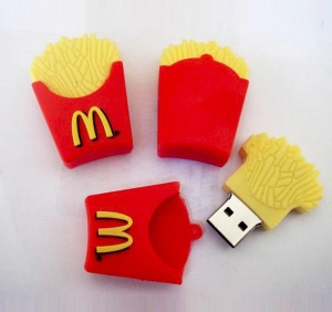 Memoria USB en PVC 2D diseño Caja de Papitas Fritas